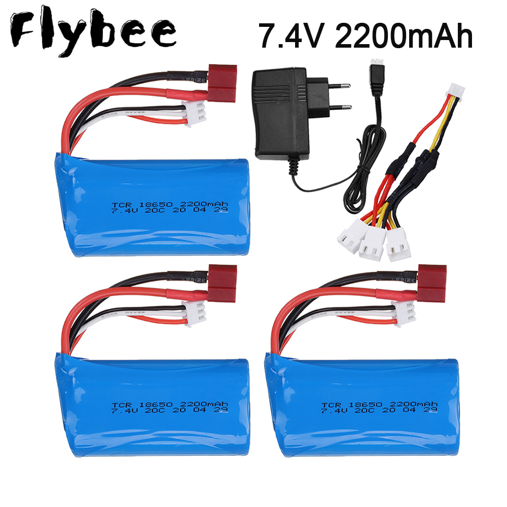 Rc Helicopter Battery - Baterai 7.4 V 2200mAh 18650 Lipo