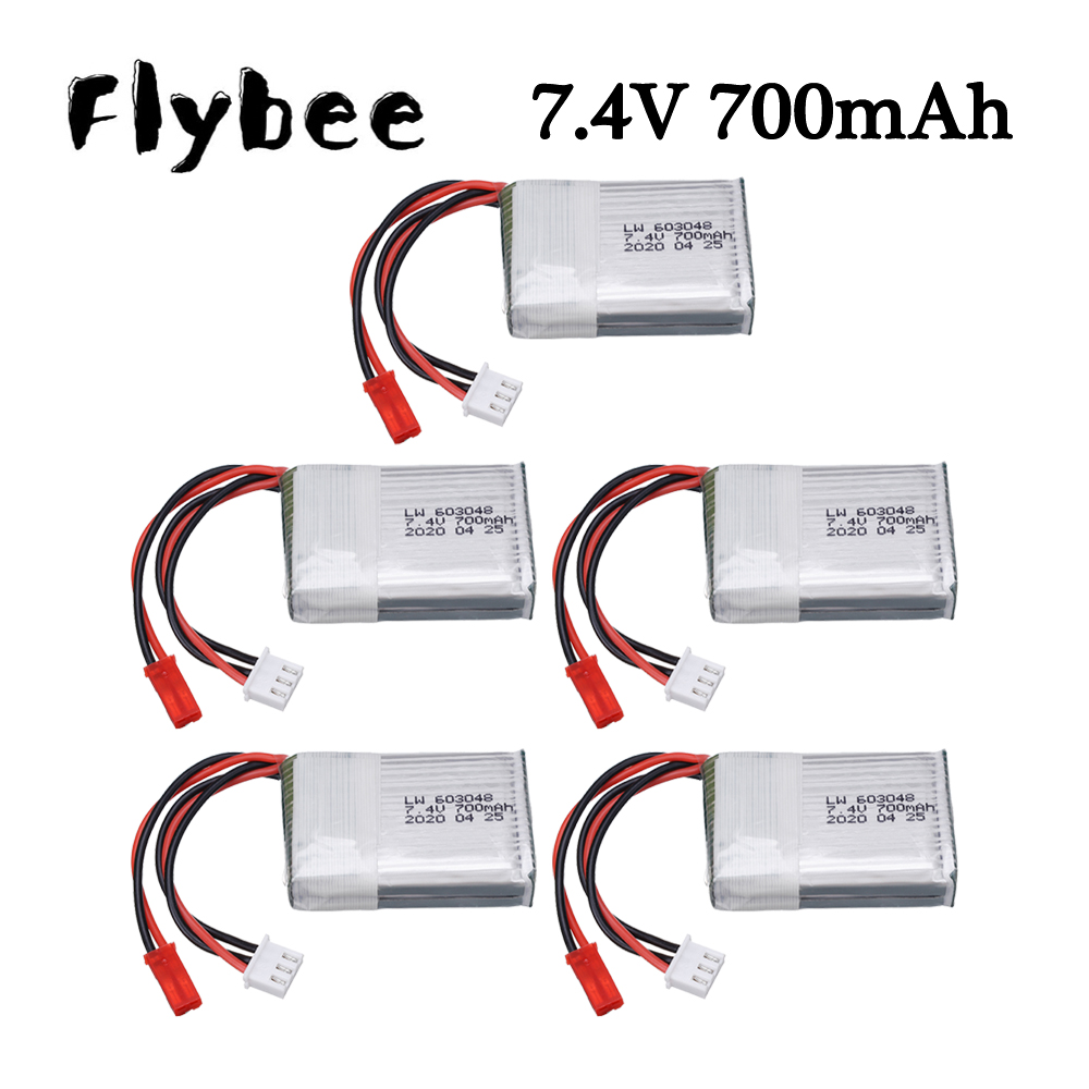 Rc Helicopter Battery - Baterai Lipo 7.4V 700mAh 25c untuk