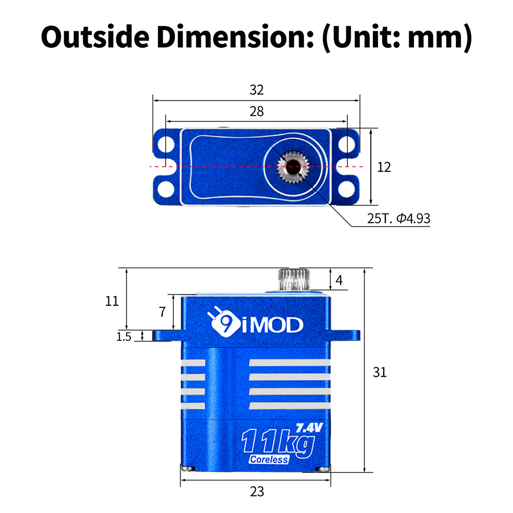 9IMOD Servo Mikro Digital 11KG - Rc Helicopter Servo ulasan dan harga